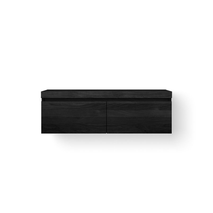 Wooden Drawer Box 140 cm eiken, black
