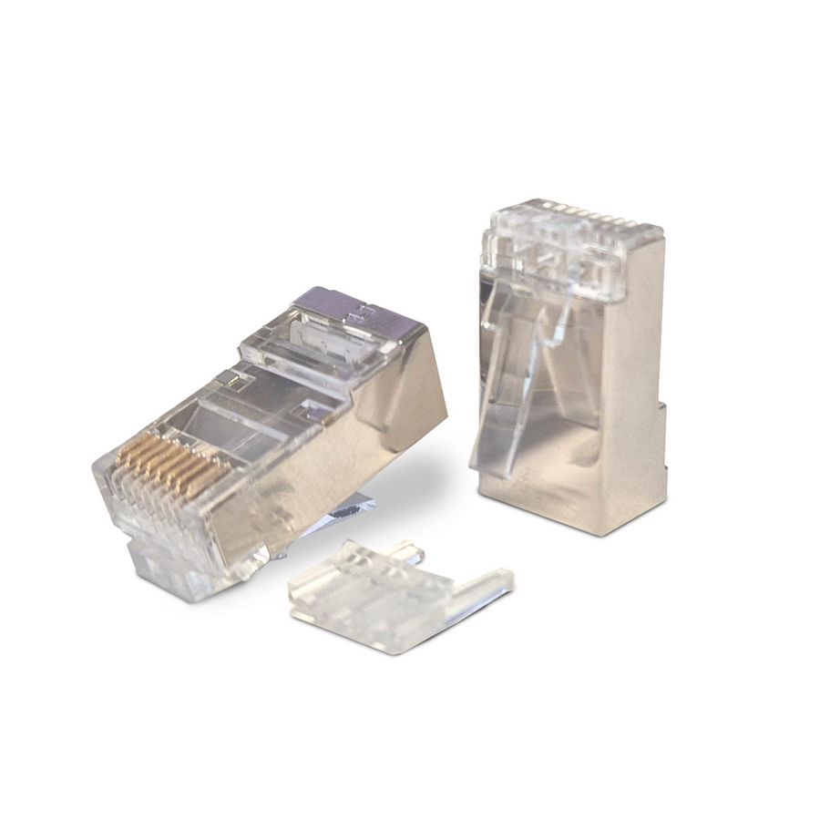 Kist a 25st. Connector 8p8c RJ45 rond massief cat 6A afgesch