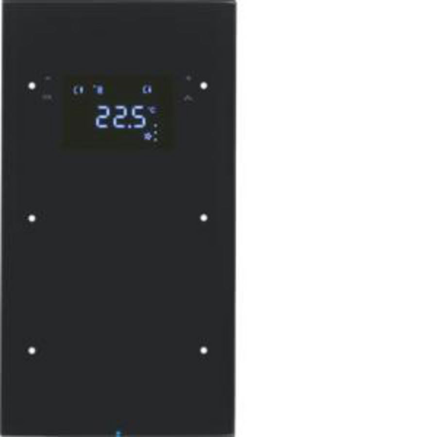 Tastsensor KNX-touch met therm. 2-v berker R.3 glas zwart