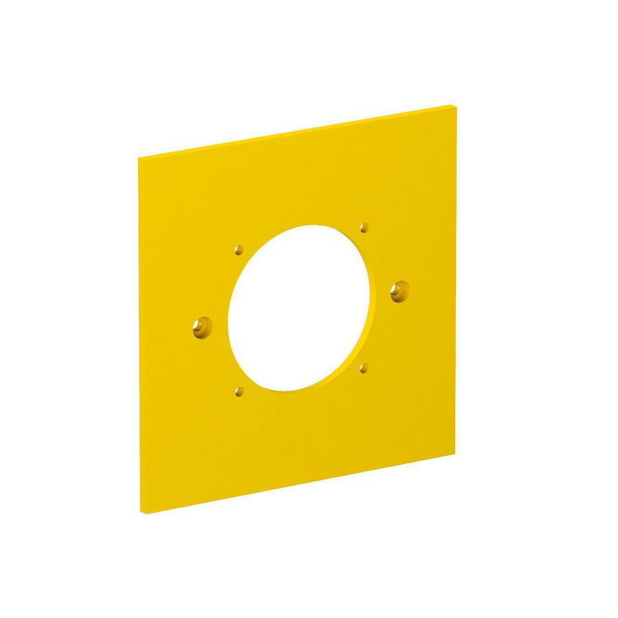 Afdekplaat voor 1 wcd 38x38 95x95mm polyamidpsgelb 1021