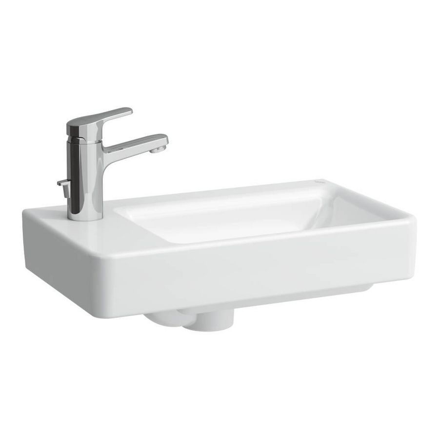 Fontein 480x280mm 1 kr.gat asymetrisch links lcc-wit