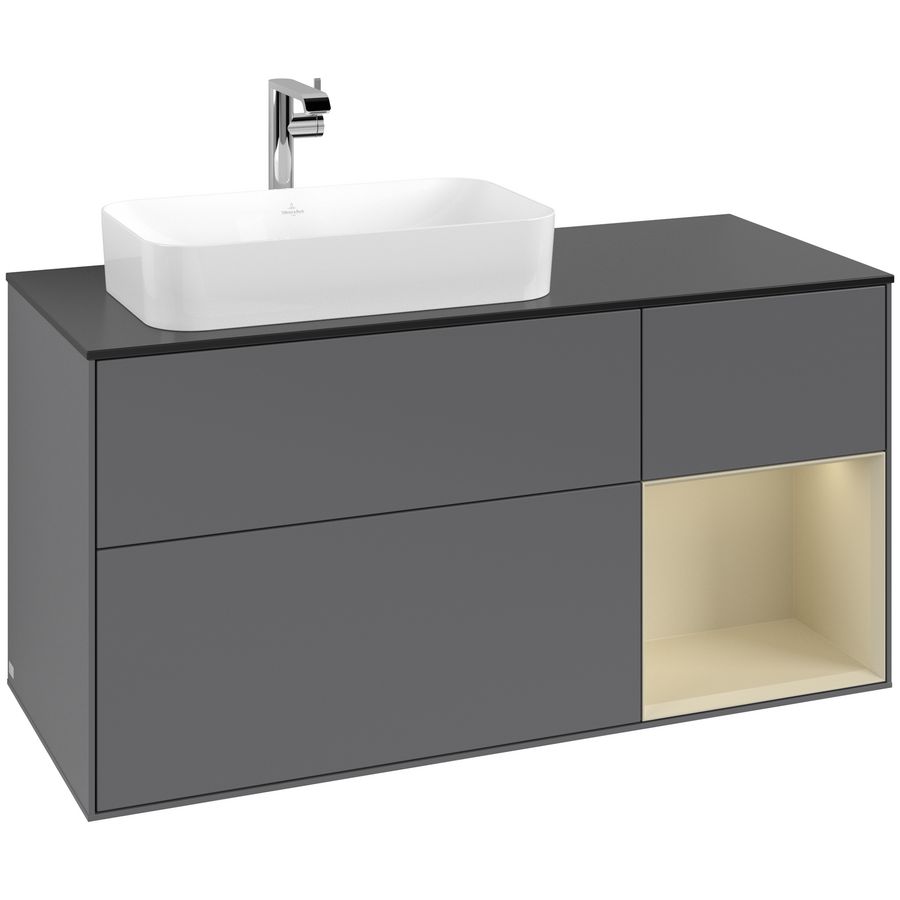 Wastafelonderkast Finion 1200x603x501mm Antr. Matt Lacquer G282HJGK