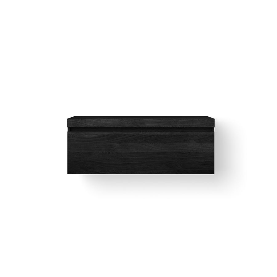 Wooden Drawer Box 120 cm eiken, black