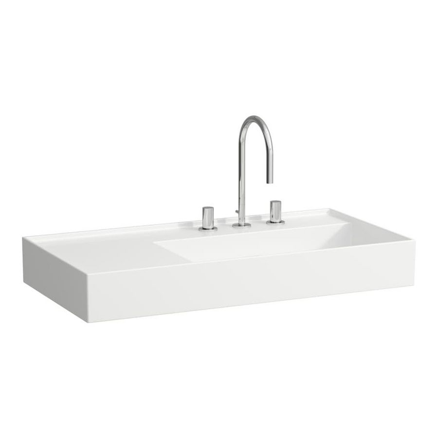 Wastafel Asymmetrische Links 90X46 wit
