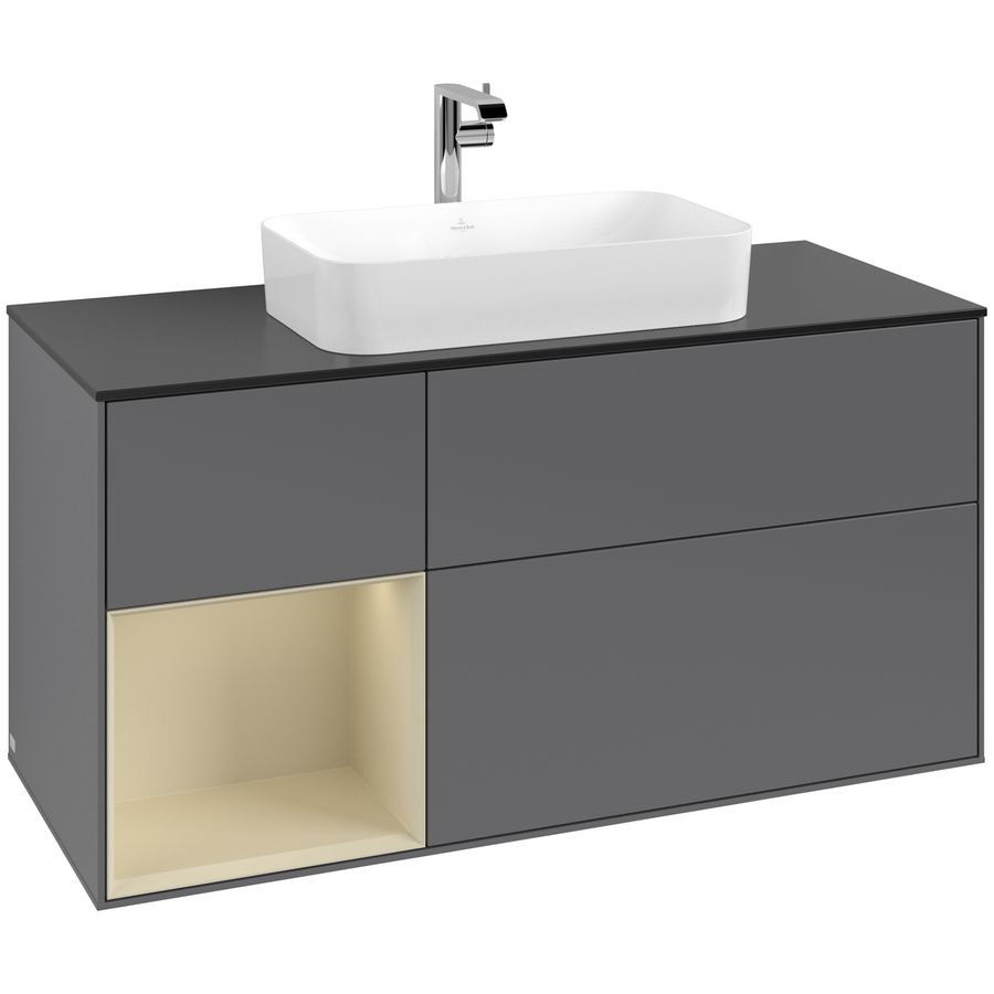 Wastafelonderkast Finion 1200x603x501mm Antr. Matt Lacquer G292HJGK