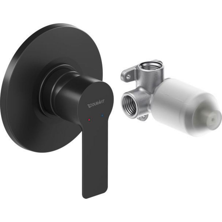 mengkraan 1-hendel inbouwset zwart mat D-code DC4210007046