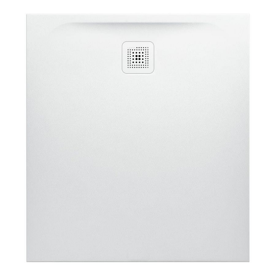 Douchevloer 1000x900mm rechthoekig wit  Marbond composiet afvoer aan korte zijde