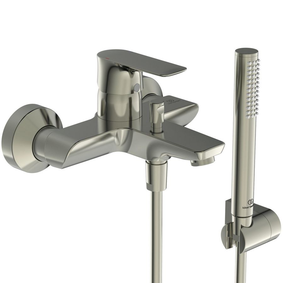 Connect Air bad/douchemengkraan met badset silver storm (rvs look)