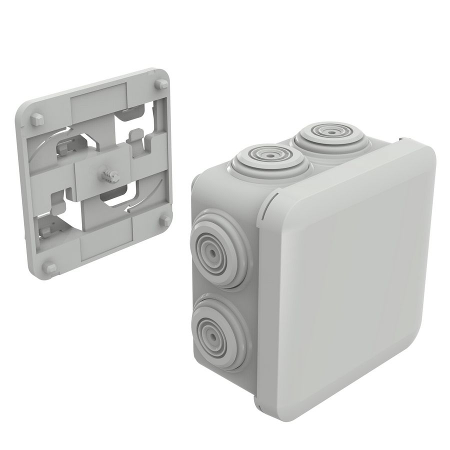 Doos a 10st. Plexo CAB Kit adapter+lasdoos 80x80mm hal.vrij