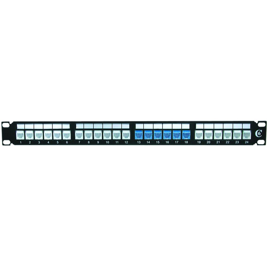 Patchpaneel 24 poorten 1HE CAT6