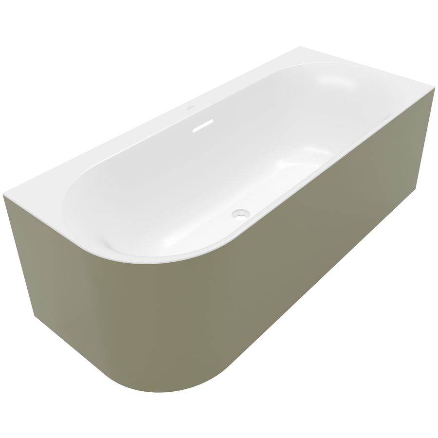 Back-to-wall bad hoek re Loop & Friends Stone white 180x80cm UBA180LOF9CRBCV-RW