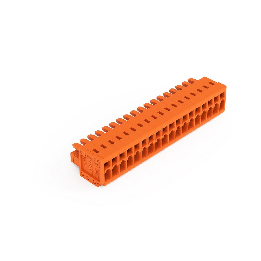 1-draads FE steker 1,5mm² oranje 734-218 VVE=25