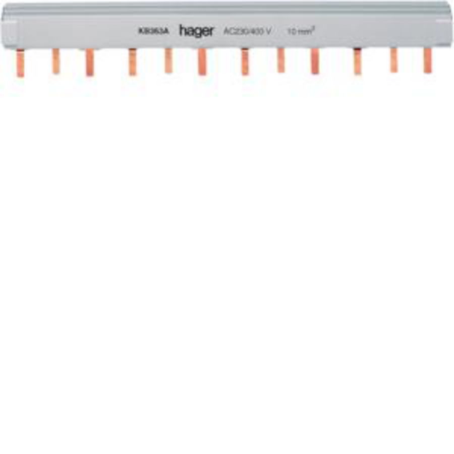 Doorverbindingsrail stift 3P voor 4 Automaten 3P 63A