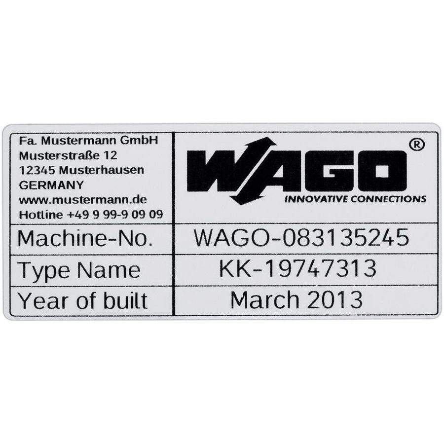 Typeplaatjes 99 x 44 mm zilverkleurig 210-804