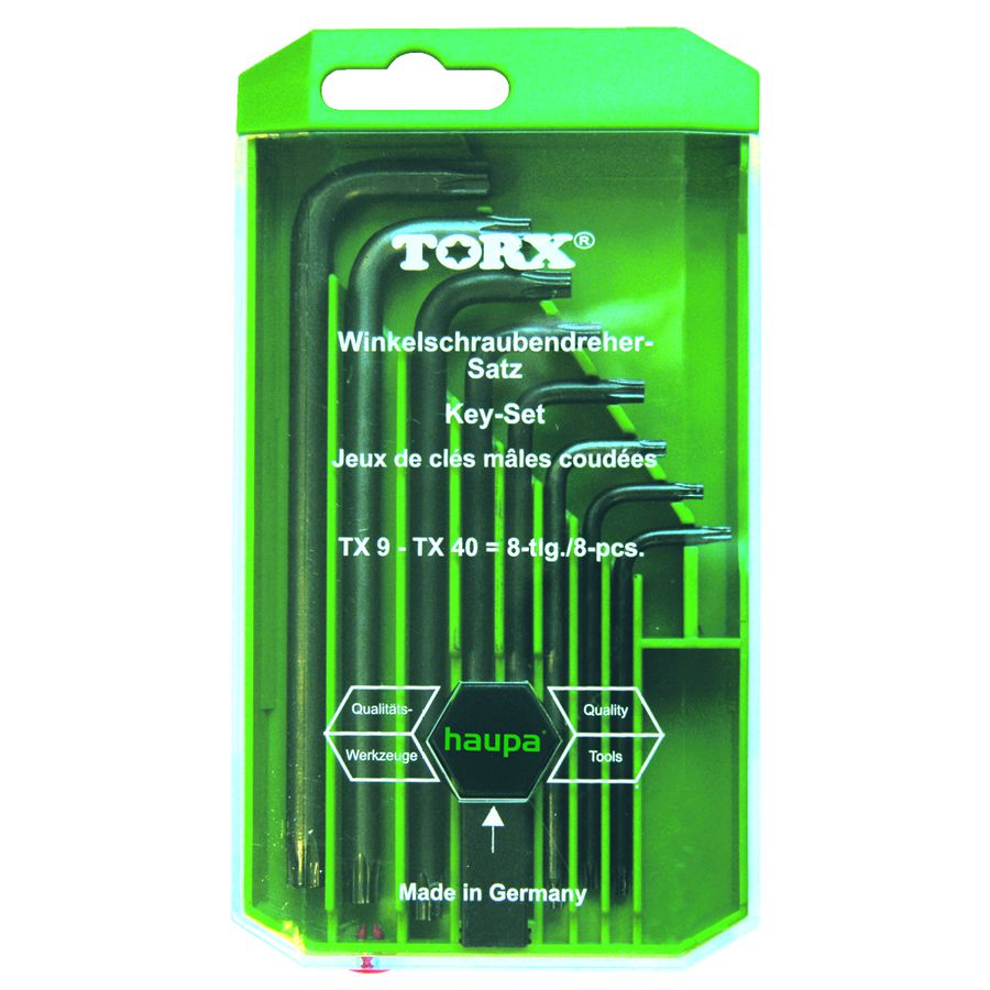 Stiftsleutelset torx Tx 9t/m40 8 delig zwart los in box