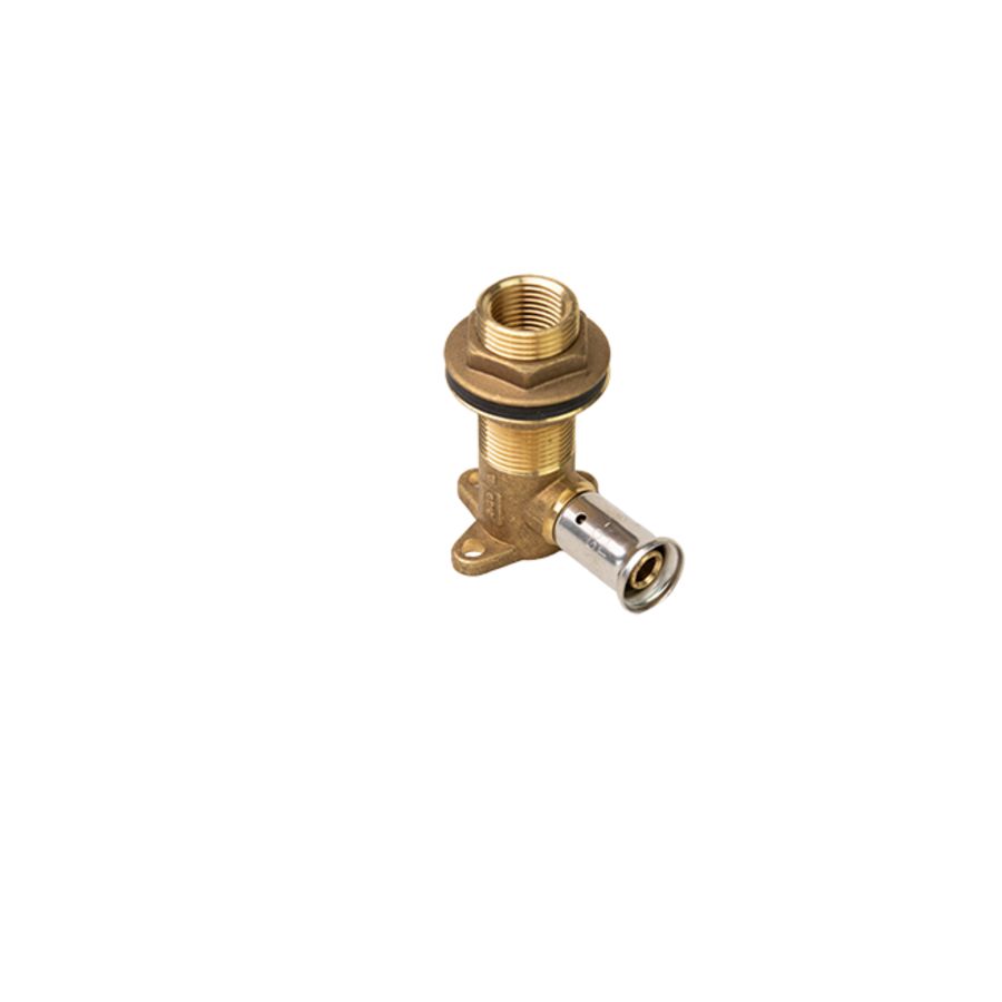 Muurplaat persaansluiting 7P 16x3/4"bt.-1/2"bn. (h=78mm)