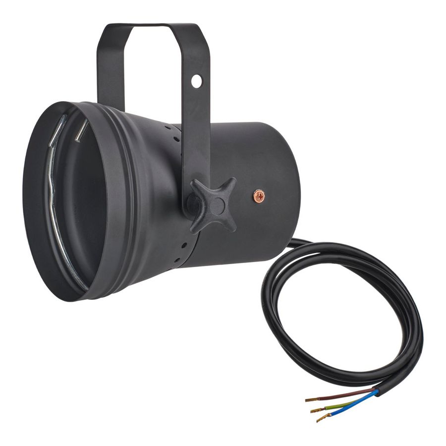 Pinspot PAR36 6.4V met 90cm kabel IP20 zwart