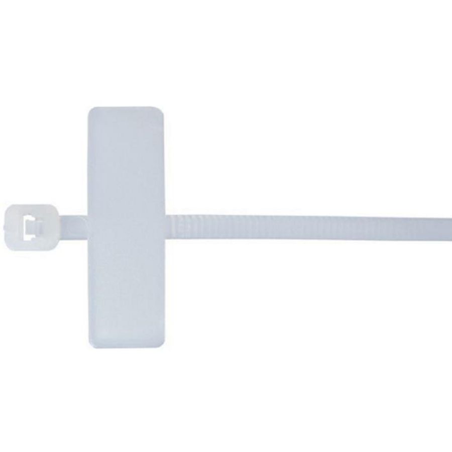 Kabelbinder met tekstplaat 102x2,5mm naturel VVE=100