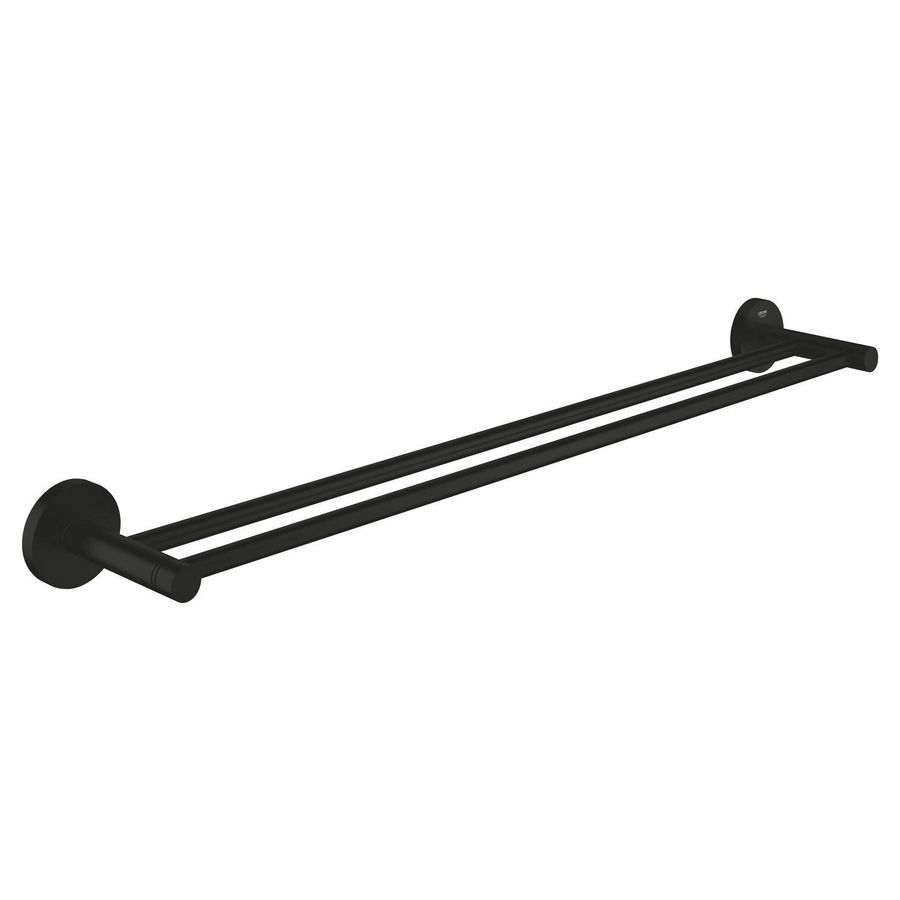 Start dubbele handdoekhouder 600mm mat zwart