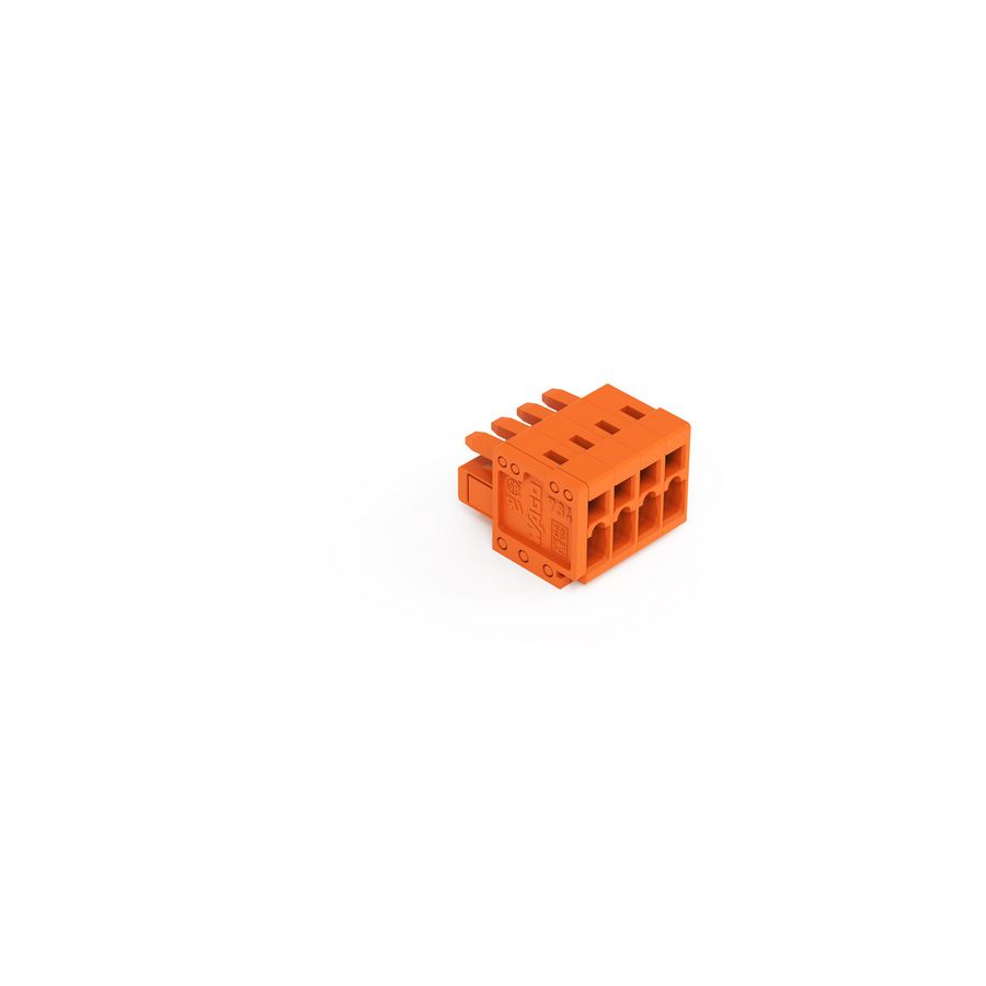 1-draads female steker 1,5mm² oranje 734-204 VVE=100
