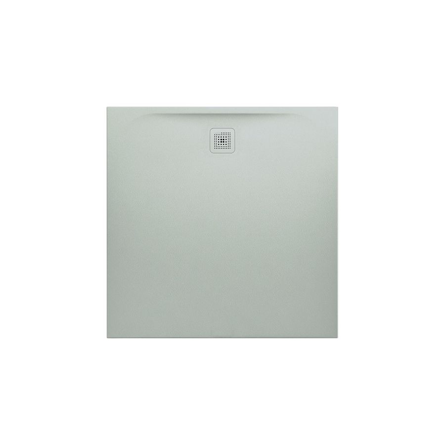 Douchevloer 1200x1200mm vierkant light grey Marbond composiet afvoer aan zijde