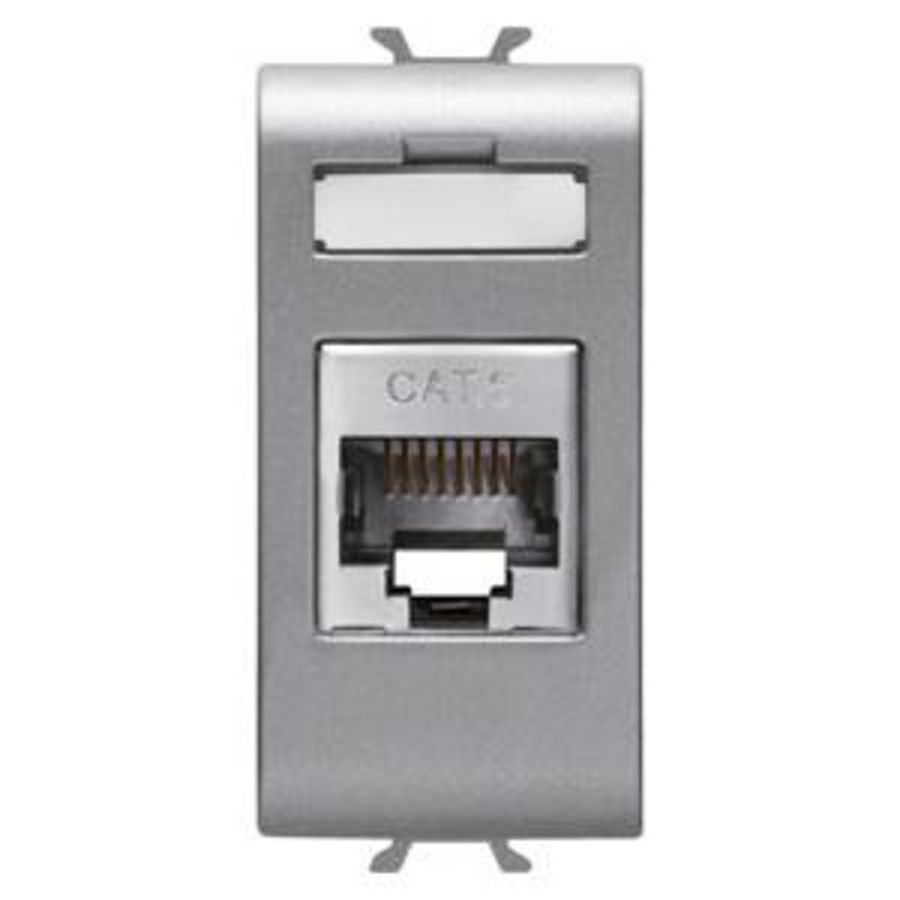 RJ45 CONTACTDOOS-CATEGORIE 6-FTP-1 MODULE-TITANIUM -