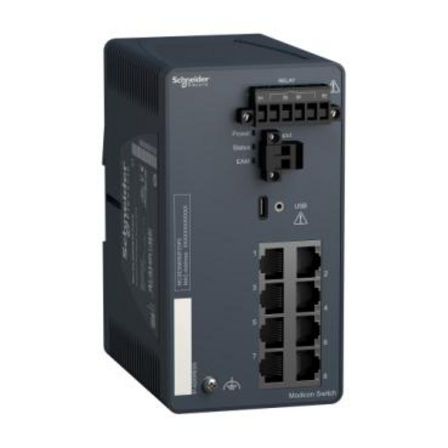 Managed Switch 8 ports for copper Modicon