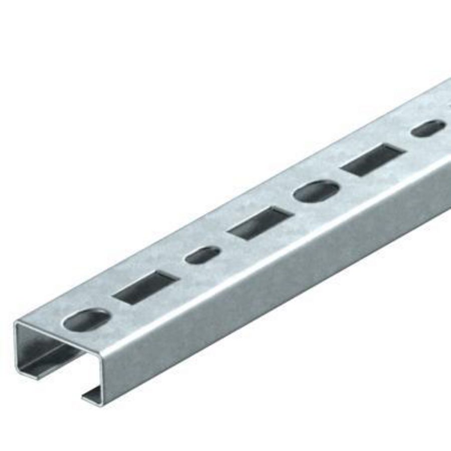 Lengte a 2m. profielrail geperforeerd sleufbreedte 17mm 35x18mm 1104454