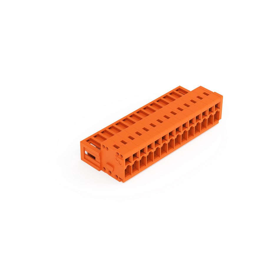 1-draads male steker 1,5mm² oranje 734-344 VVE=50