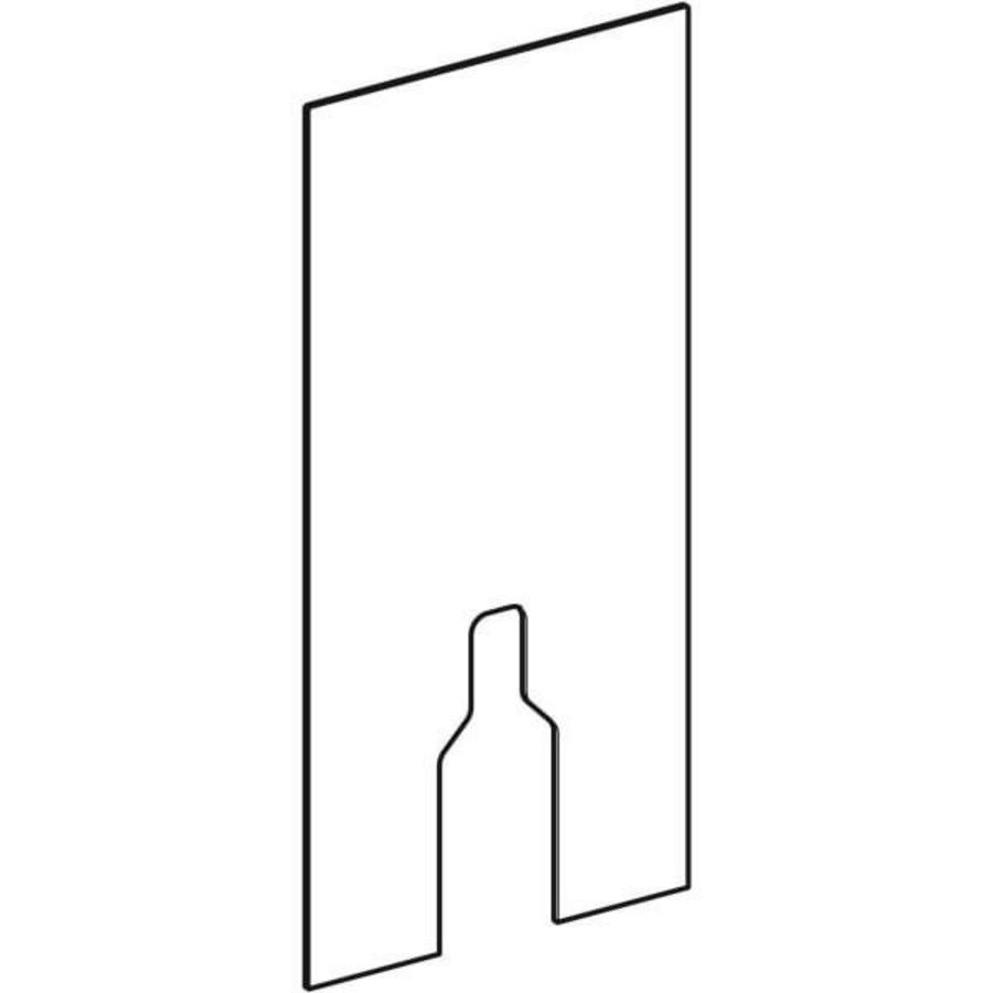Frontafwerking MLith vloercloset 101 cm glas zwart