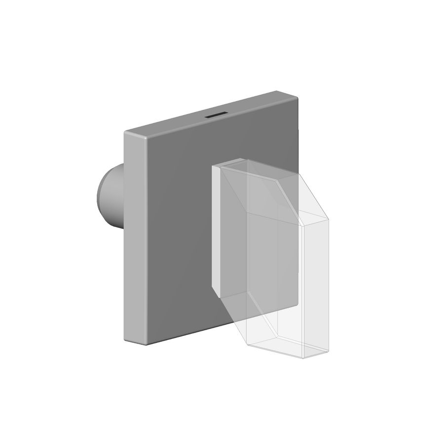 Greep(hot)voor badkuip rechthoekig helder-CHA(22kt)