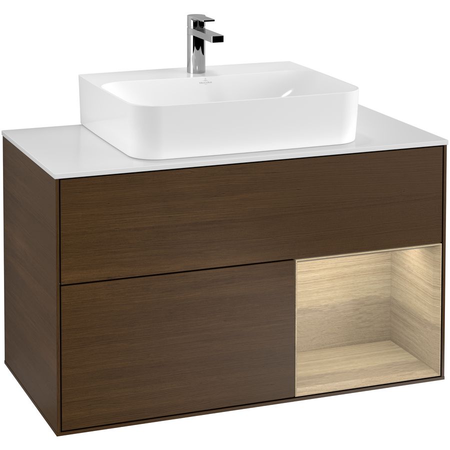 Wastafelonderkast Finion 1000x603x501mm W.Veneer F121PCGN