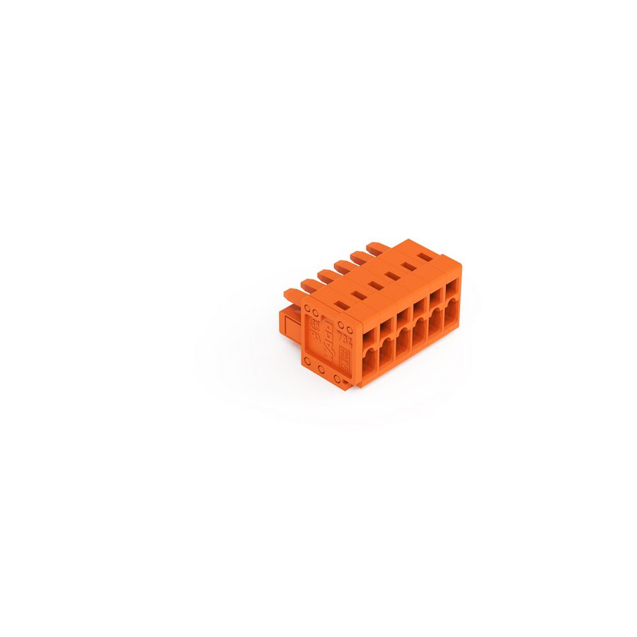 1-draads female steker 1,5mm² oranje 734-206 VVE=100