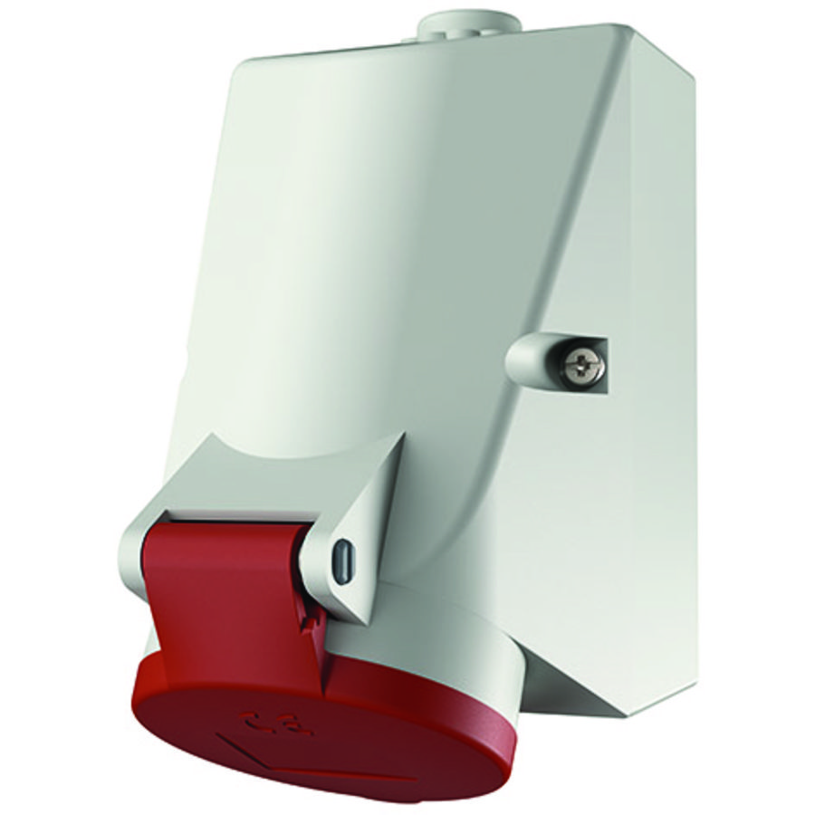 Wandcontactdoos 16A 4-polig  6H 400V IP44