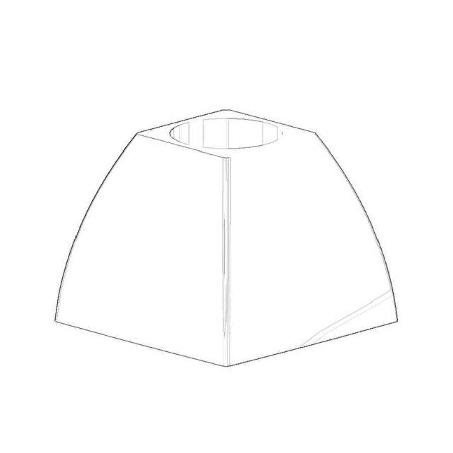 Rozet v. inbouwklep 58x45x58mm Platina