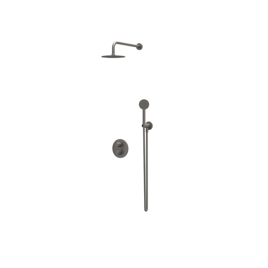 Afbouwdeel regendouche IVY combiset Bond 2 inbouwthermostaat houder gebor. metal black CSB2EXGMCAAA excl. inbouwbox