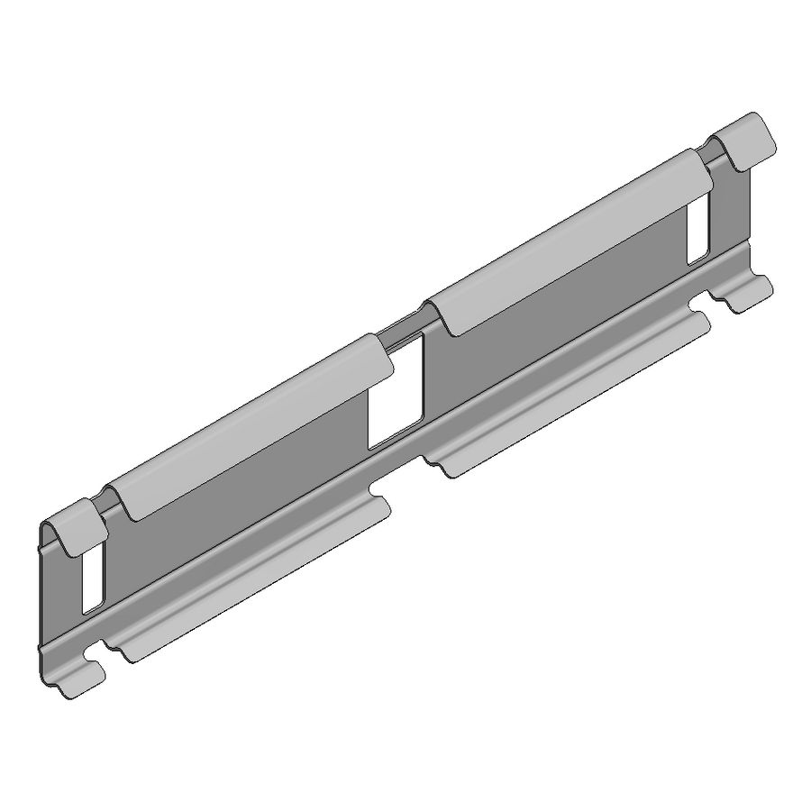 Koppelplaat draadgoot h=60 clip-on verz