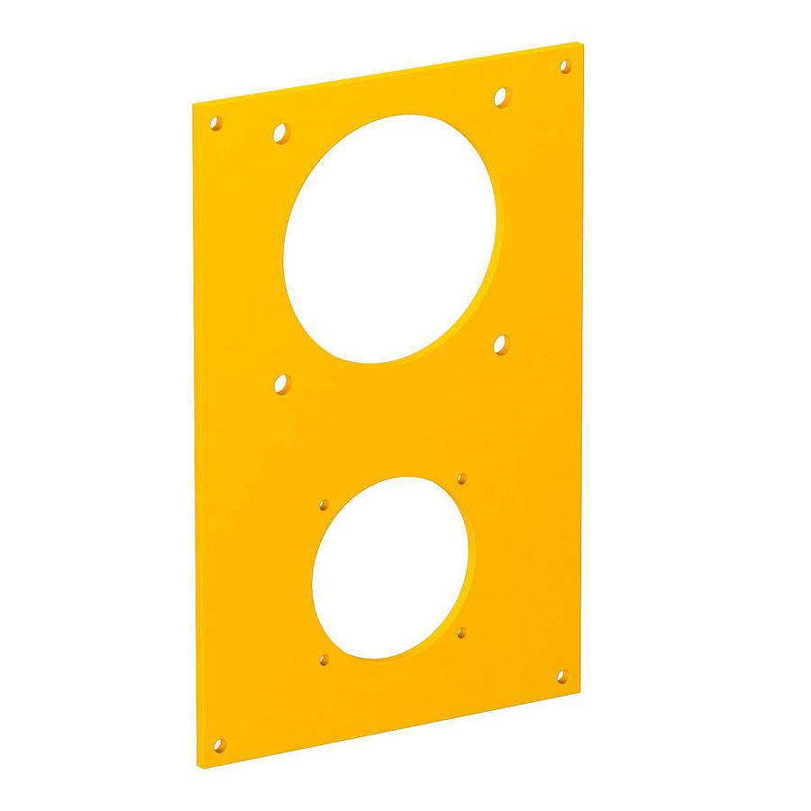 Afdekplaat CEE+1xpaneel stopcontact 38x38 166x105mm