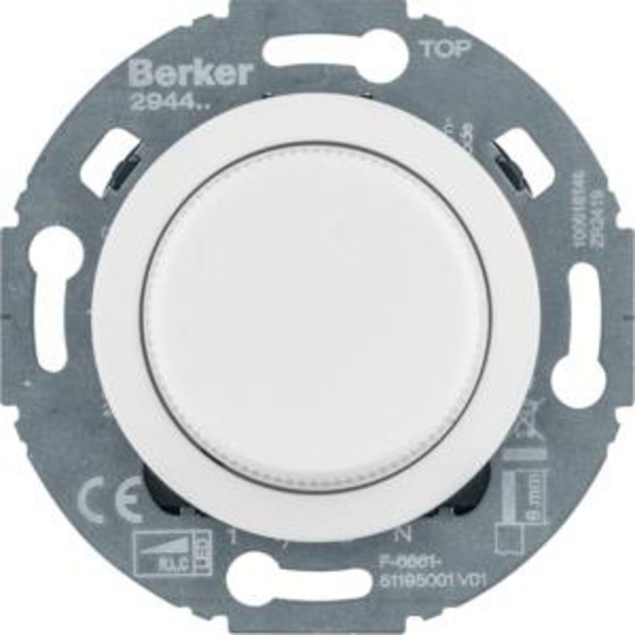 Universele draaidimmer (R L C LED) soft-klik berker 1930 pw
