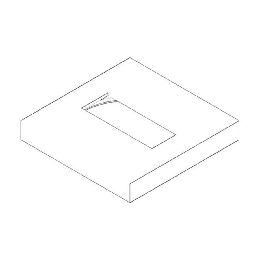 Rozet v. wanduitloop 60x60x9mm chr