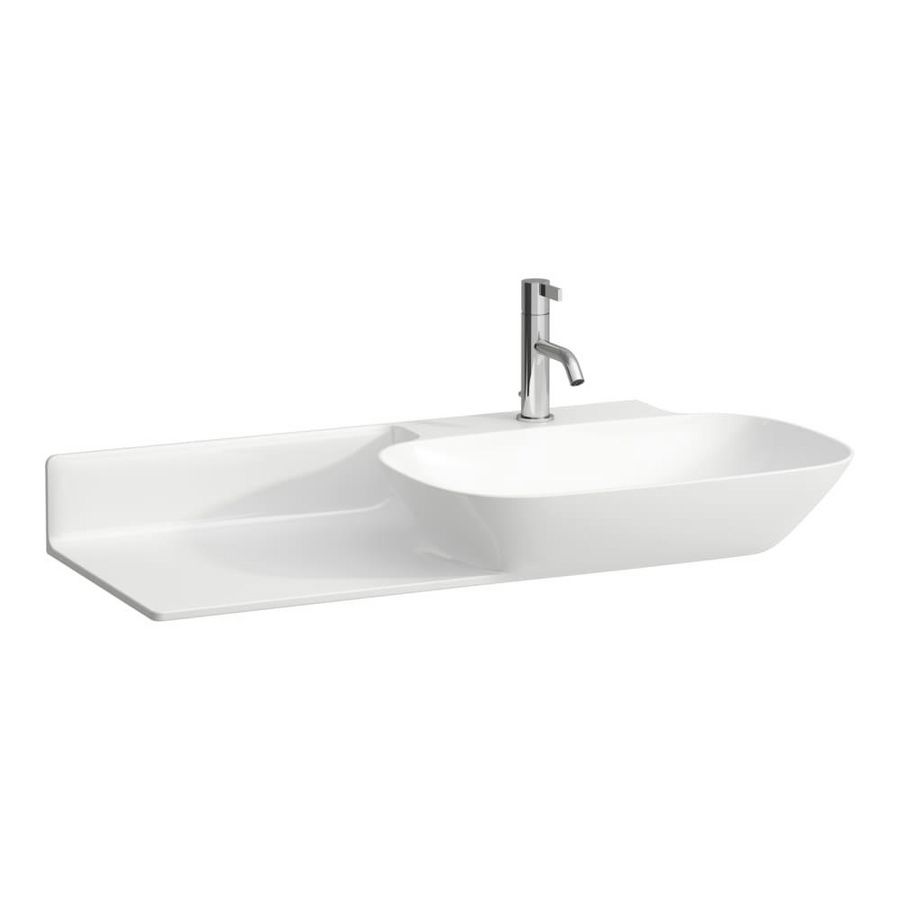 Meubelwast. 900x450mm wask. rechts planchet l m. overl. wit