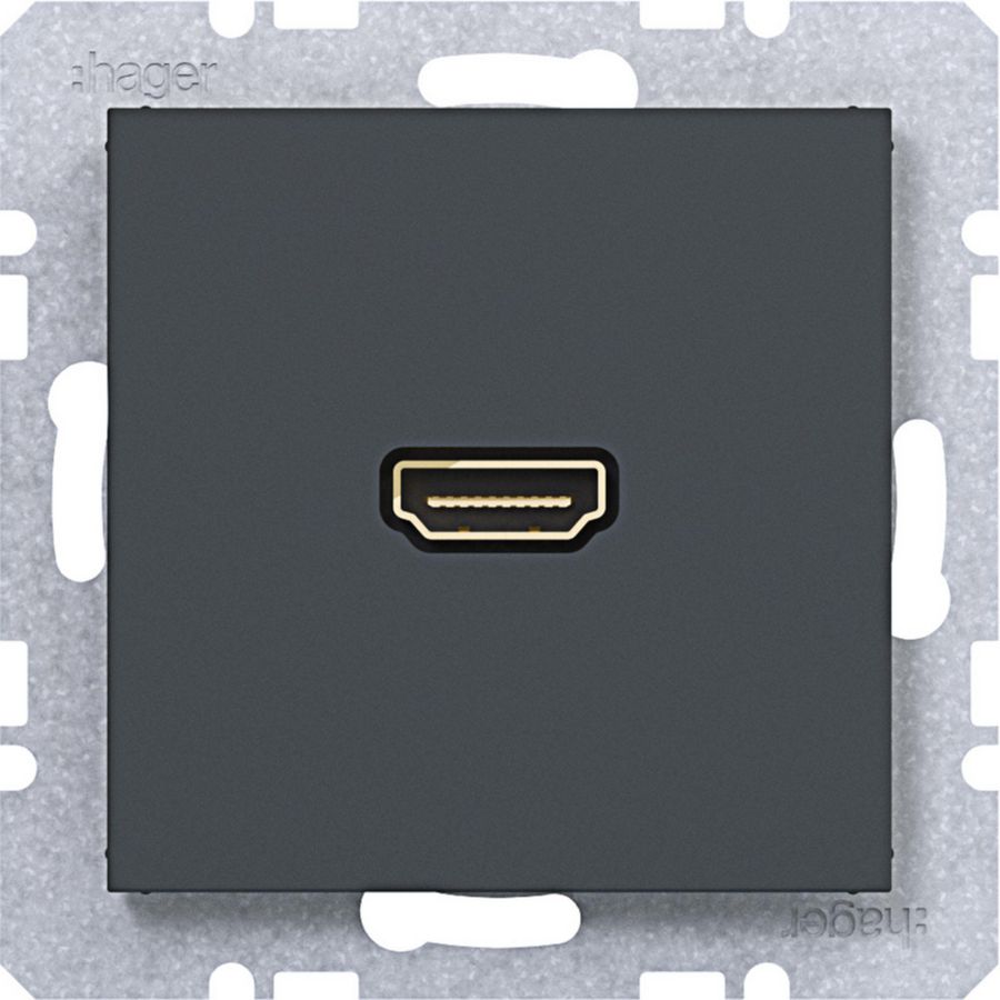 HDMI-contactdoos A.x/C.x antraciet