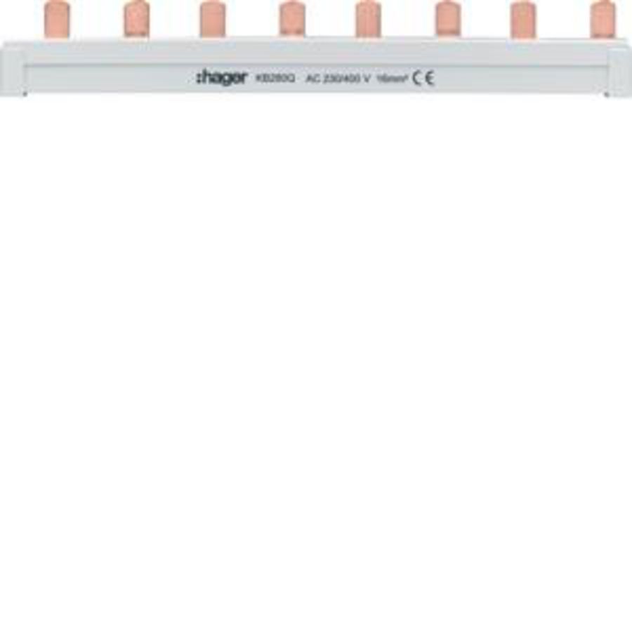 Doorverbindingsrail voor 4 patroonlastscheiders 1P+N