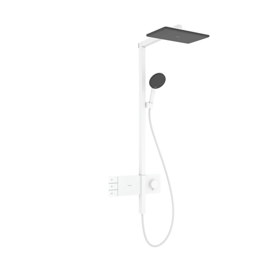 Showerpipe 210/340 2 straalsoorten ShowerSelect Raindance Alive Q mat wit