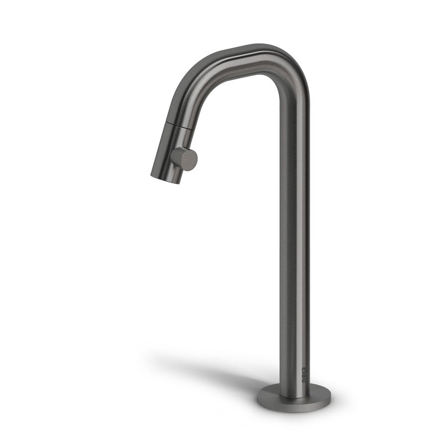 Fonteinkraan hoge uitloop R gunmetal geborsteld PVD