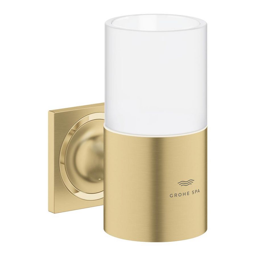 Allure houder (voor zeepdispenser & glas) 40278GN1 cool sunrise geborsteld (mat goudkleurig) (Spa colors coll.)