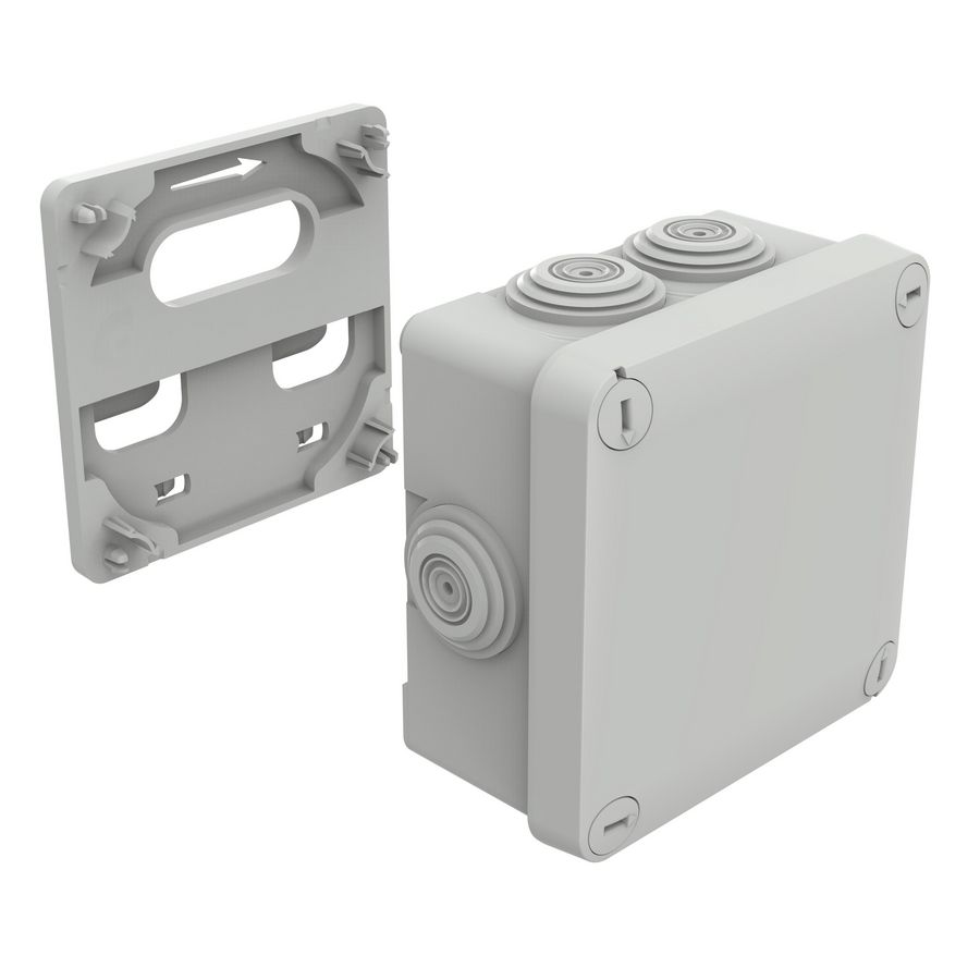 Doos a 10st. Plexo P31+ Kit adapter+lasdoos 105x105mm