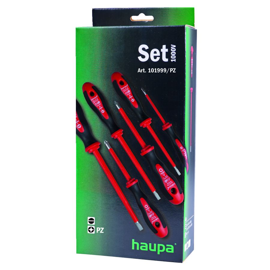 Schroevendraaierset 6-delig 1000V sleuf+pozidriv