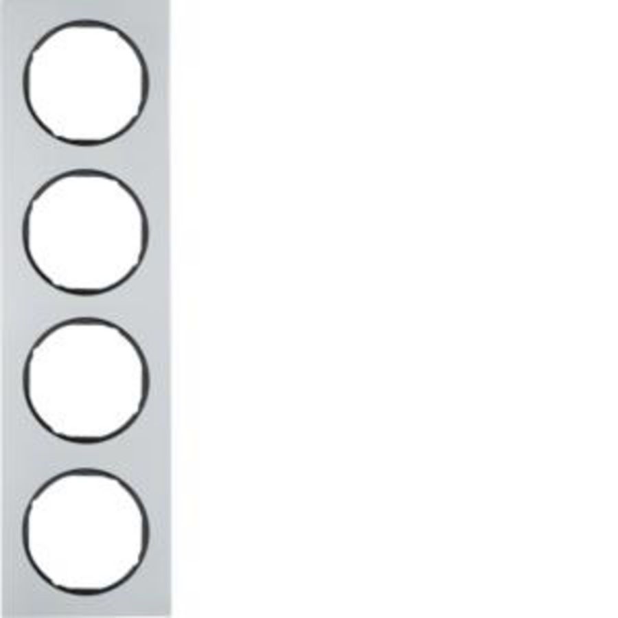 Afdekraam 4-v berker R.3 aluminium/zwart