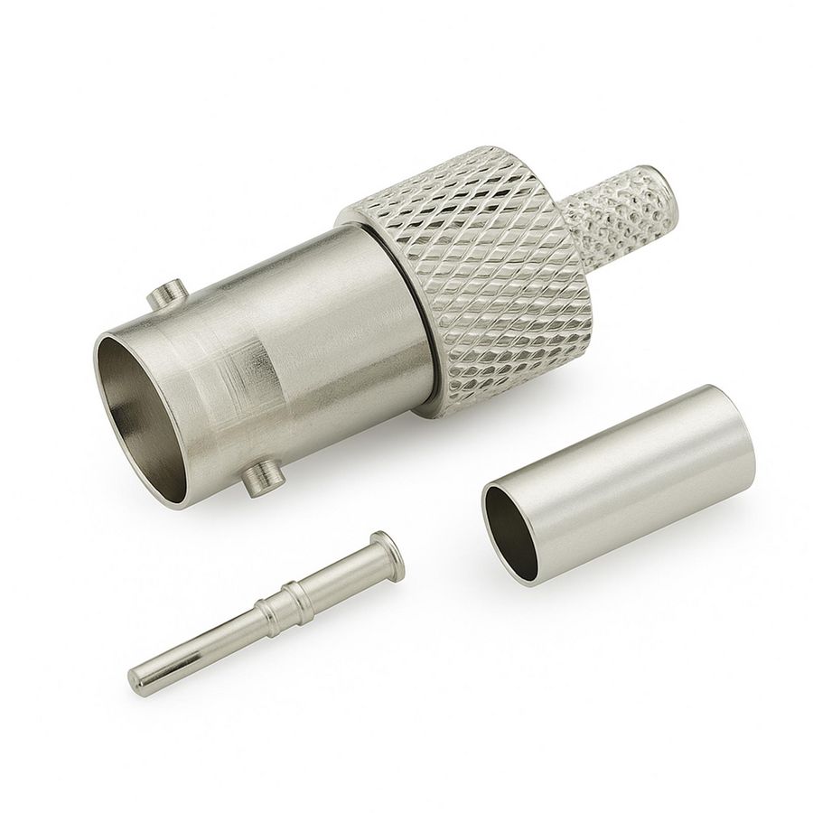 Kist a 10st. Connector BNC 75 ohm Kabeldeel Female recht